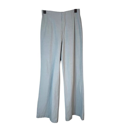 2/$30 ZARA XS Light Blue Wide-Leg Pants Lightweight & Comfortable - Picture 1 of 14
